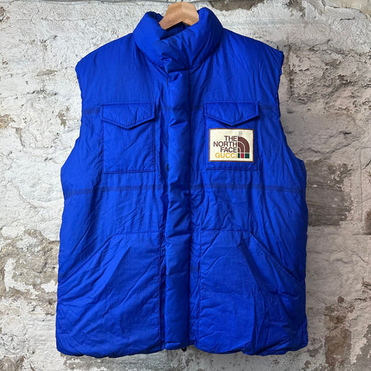 Gucci TNF Blue Puffer Vest Sz S