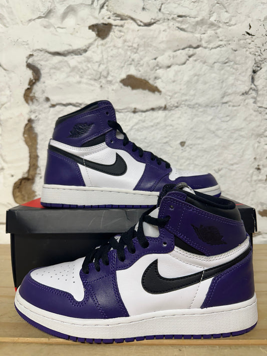Air Jordan 1 High Court Purple White Sz 5.5Y