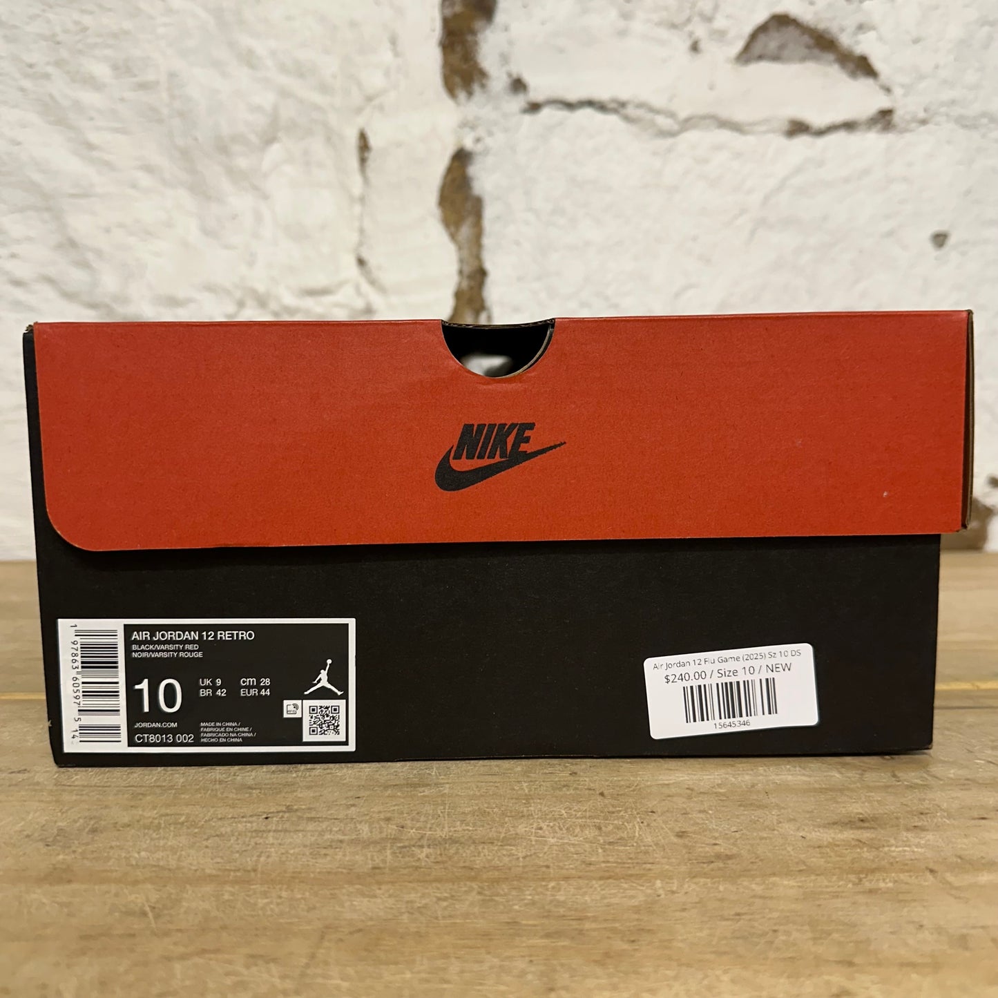 Air Jordan 12 Flu Game (2025) Sz 10 DS