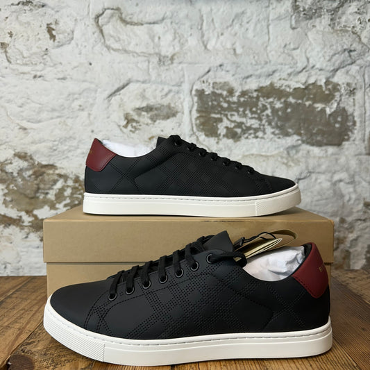 Burberry Albert Maroon Tab Black White Sneaker Sz 10 (43) DS