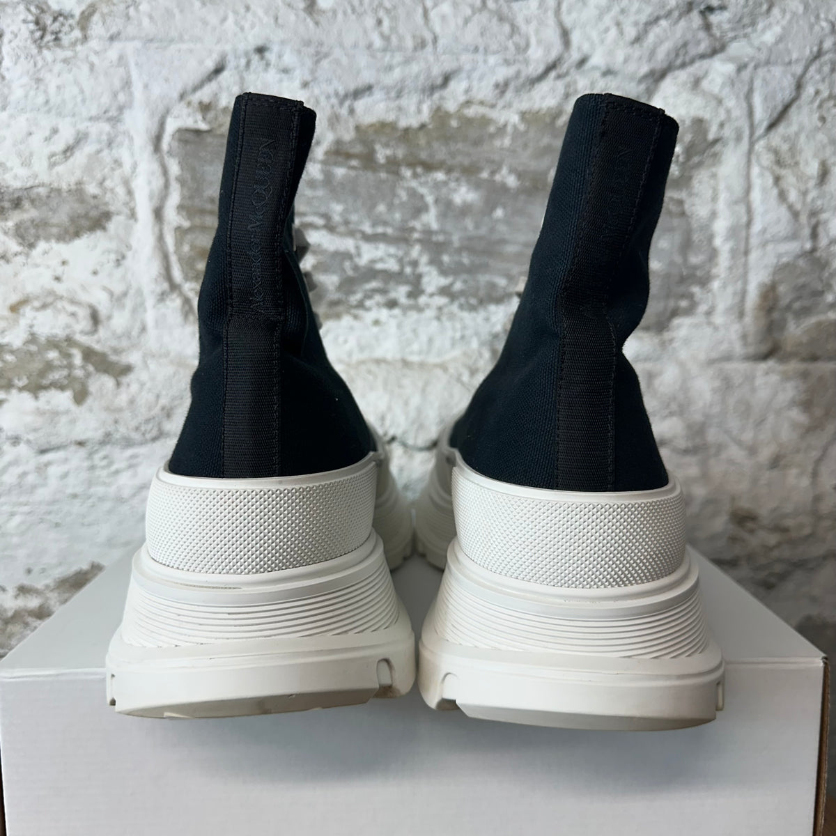 Alexander Mcqueen High Black White Tread Boot Sz 14 (47)