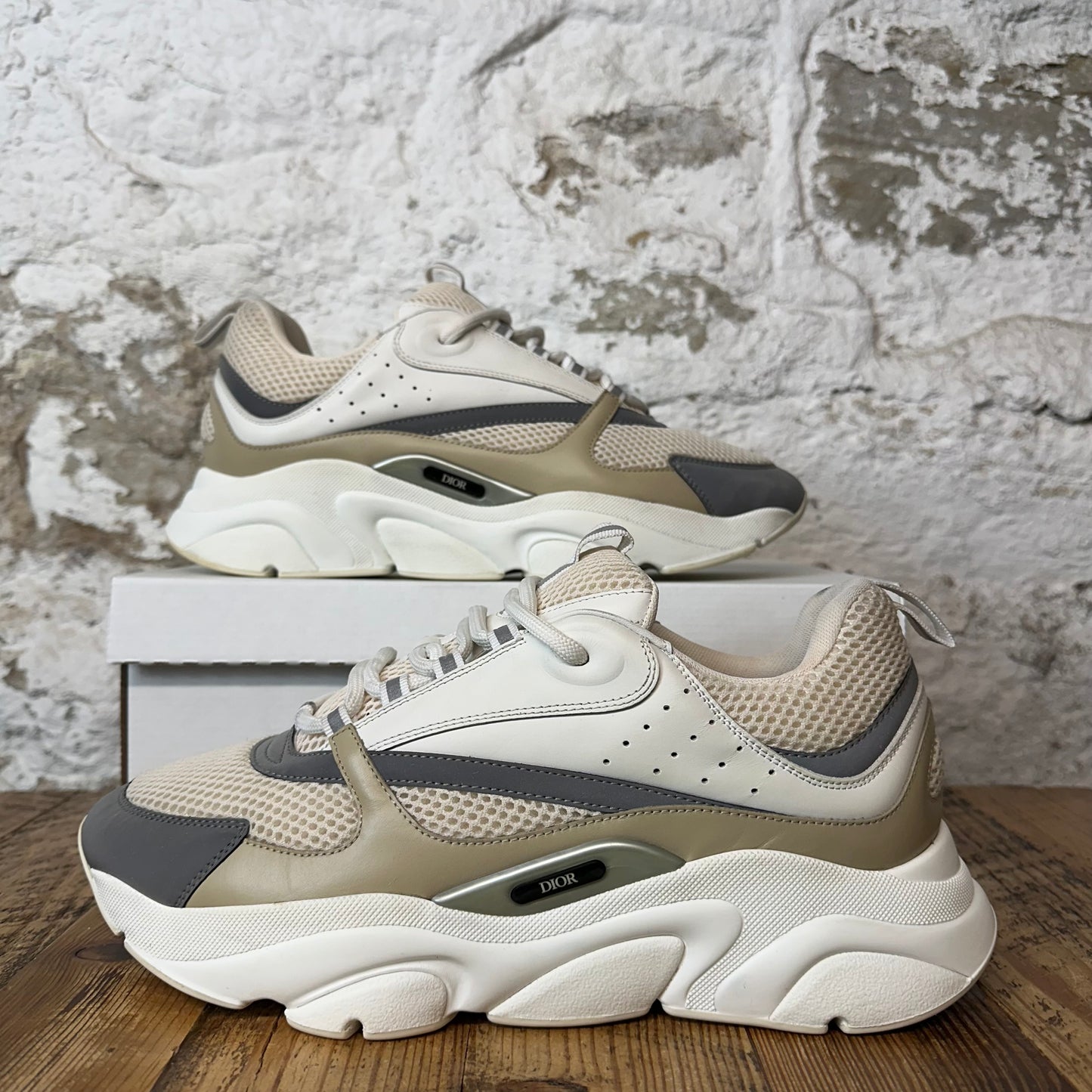 DIor B22 White Grey Beige Sneaker Sz 12 (45)
