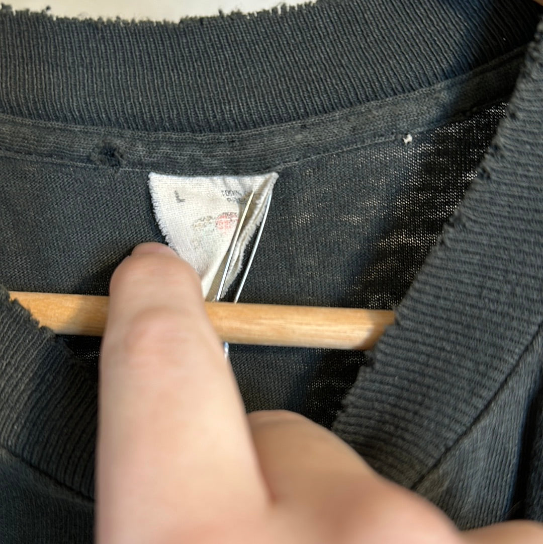 Batman Spotlight Black Tee Sz L