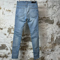Amiri MX1 Grey Paisley Blue Denim Jeans Sz 30