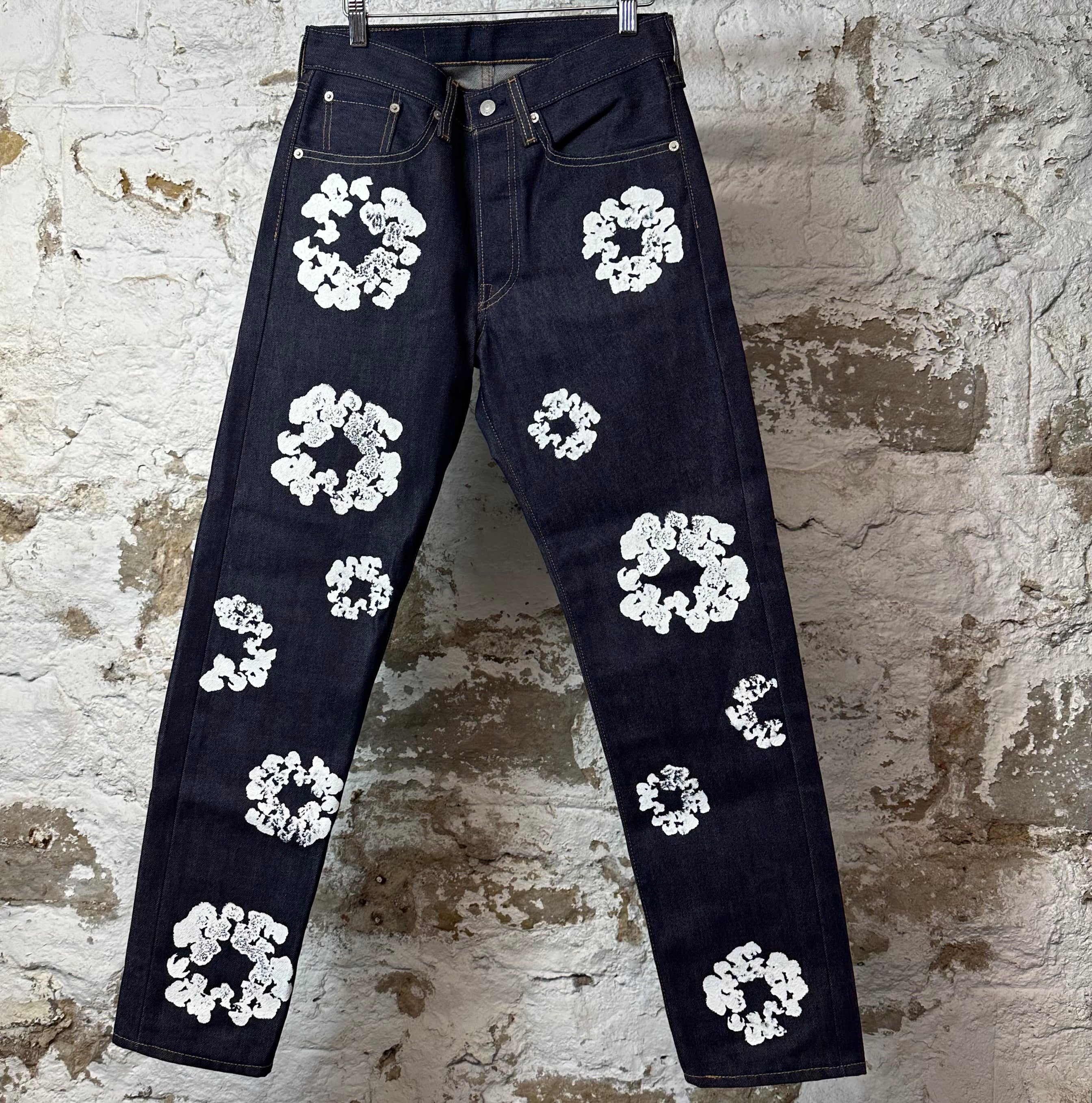 Denim Tears White CW Dark Blue Denim Jeans Sz 29