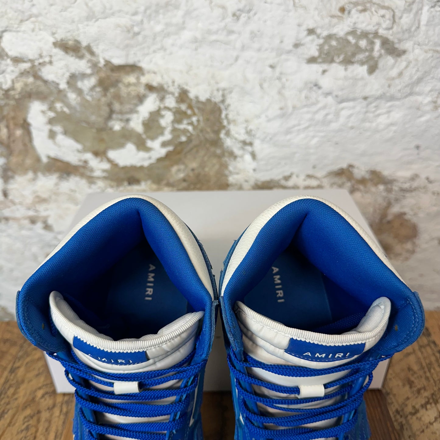 Amiri High Blue Skeleton White Blue Sneaker Sz 9 (42)
