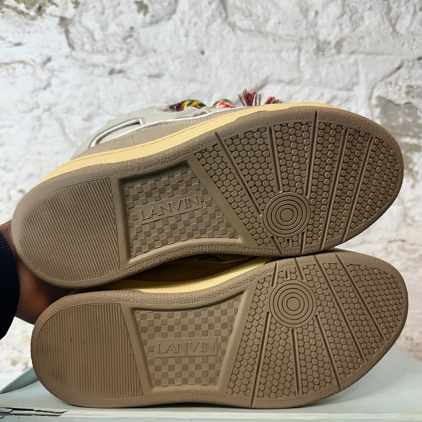 Lanvin Curb Multicolor Lace Grey Sneaker Sz 9 (42)