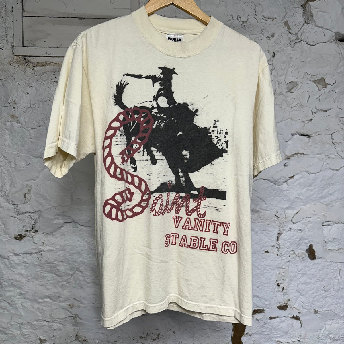 Saint Vanity Rider White T-Shirt Sz M