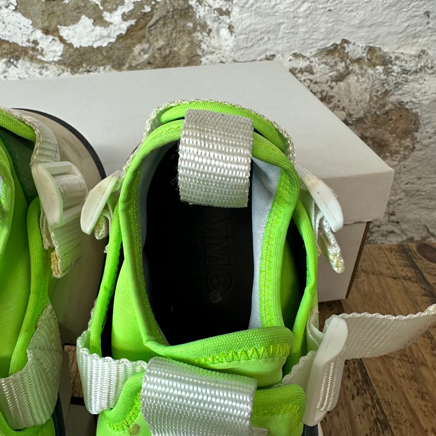 Margiela MM6 Neon Green White Sneaker Sz 5 (37) No Box