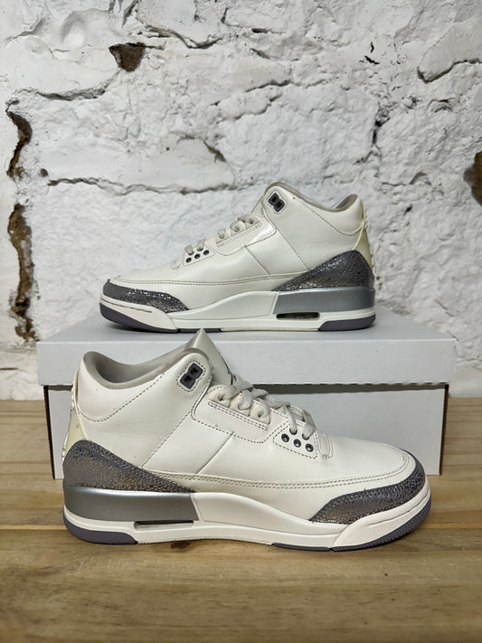 Air Jordan 3 Metallic Silver Sz 6.5 (8W)