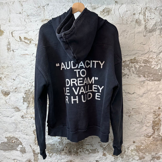 Rhude Blue RH Hoodie Navy Sz S