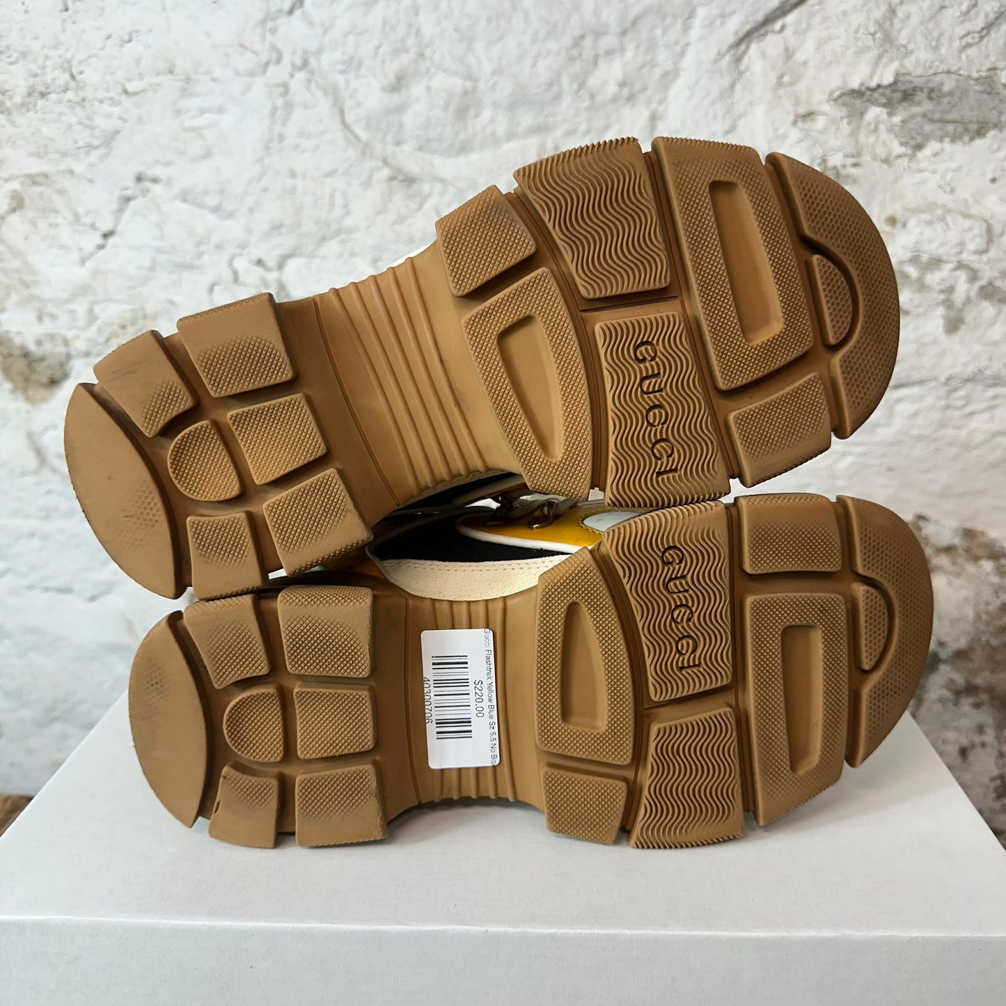 Gucci Flashtrek Yellow Blue Sz 5.5 No Box