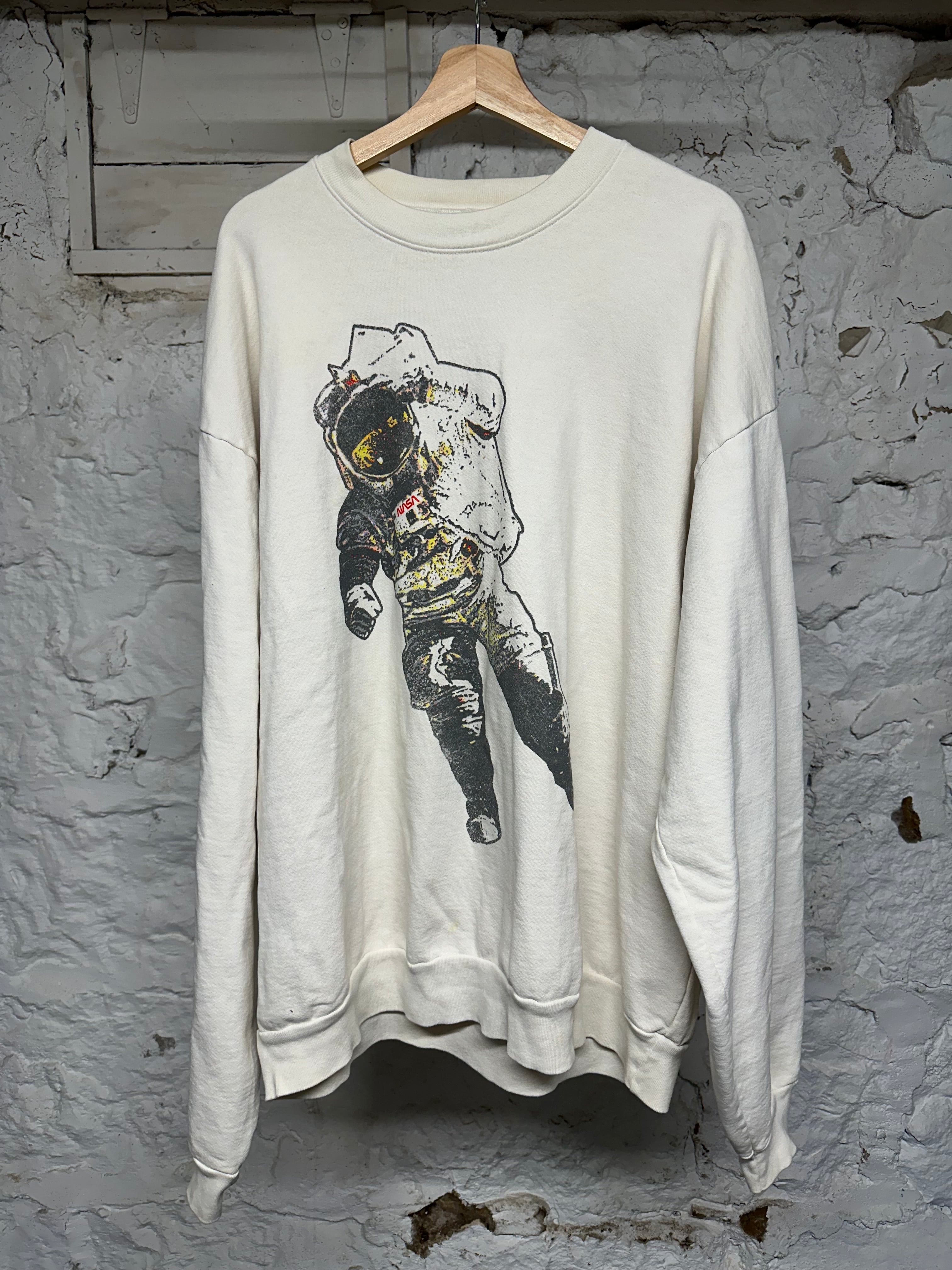 Kid Cudi To The Moon White Crewneck Sz XXL