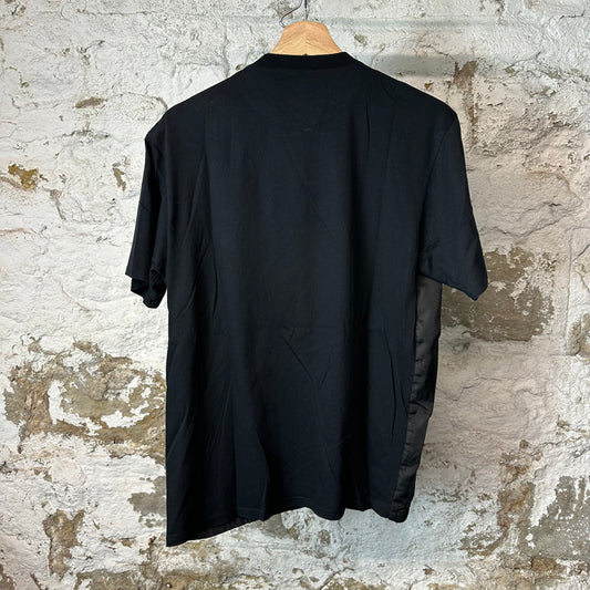 Prada Renylon Triangle Logo Black T-Shirt Sz S