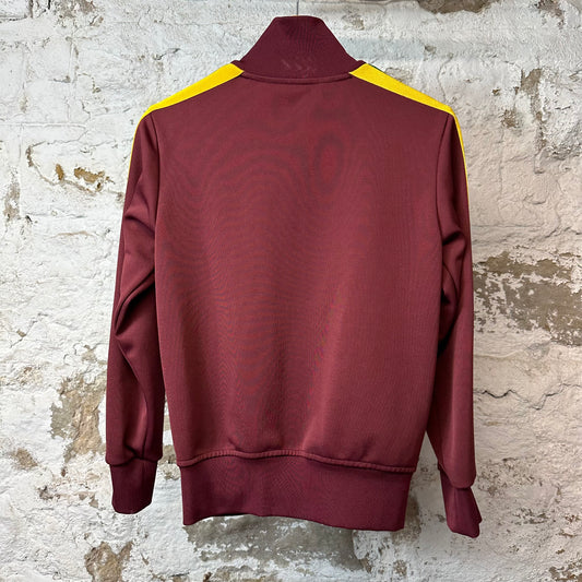 Palm Angels Yellow Maroon Track Jacket Sz XS