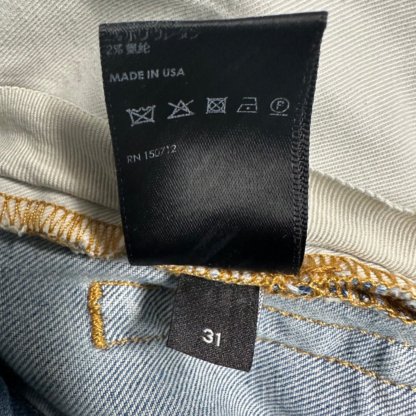 Amiri MX1 Denim Spell Blue Denim Jeans Sz 31