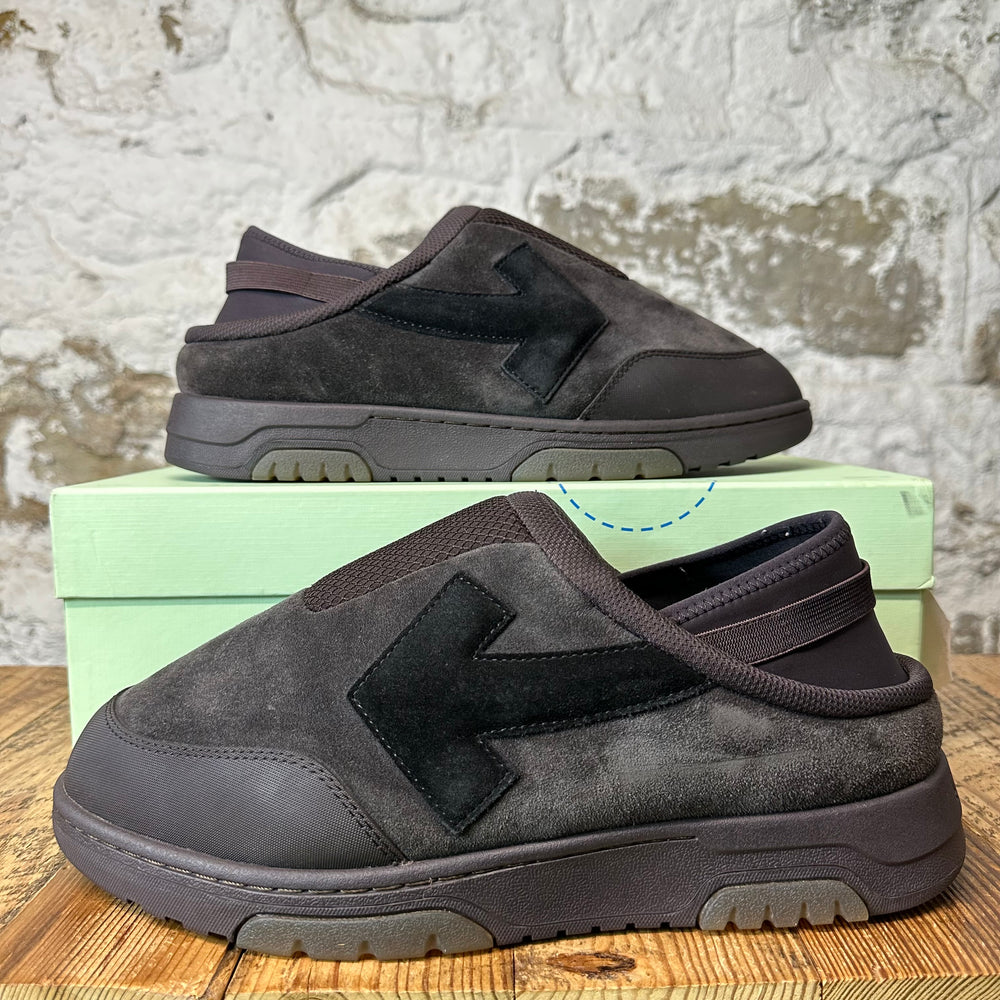 Off-White Out Of Office Brown Suede Mule Sz 11 (44)