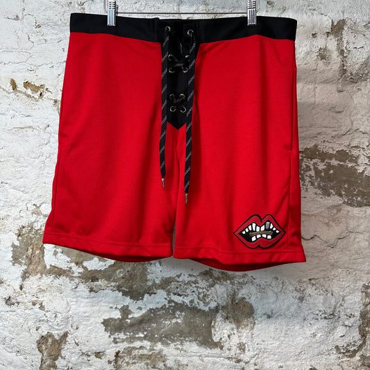 Chrome Hearts Matty Boy Chomper Track Shorts Red Sz L