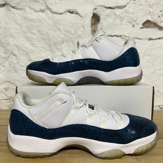 Air Jordan 11 Low Navy Snakeskin Sz 12