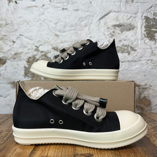 Rick Owens Jumbo Lace Black Nylon Milk Sneaker