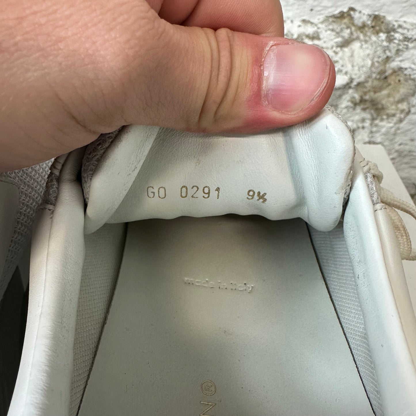 Louis Vuitton Silver White Runaway Sneaker Sz 11 (9.5LV) No Box