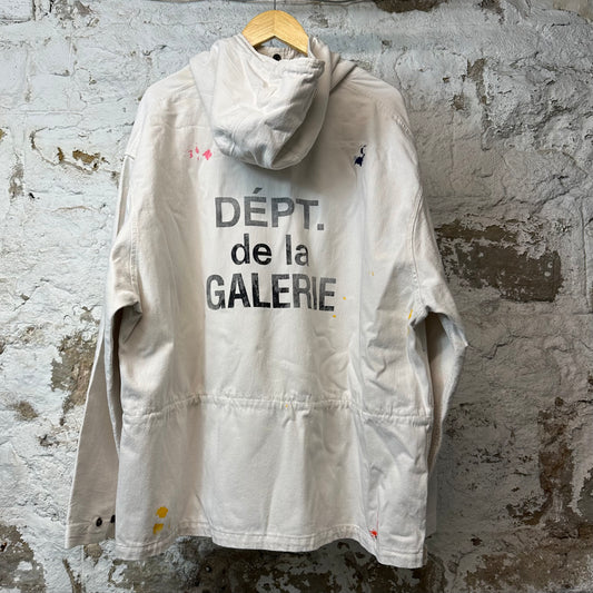 Gallery Department White Paint Splatter Anorak Jacket Sz XL