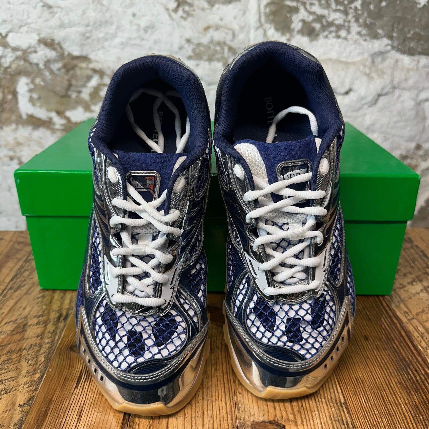 Bottega Veneta Abyss Silver Orbit Sneaker DS