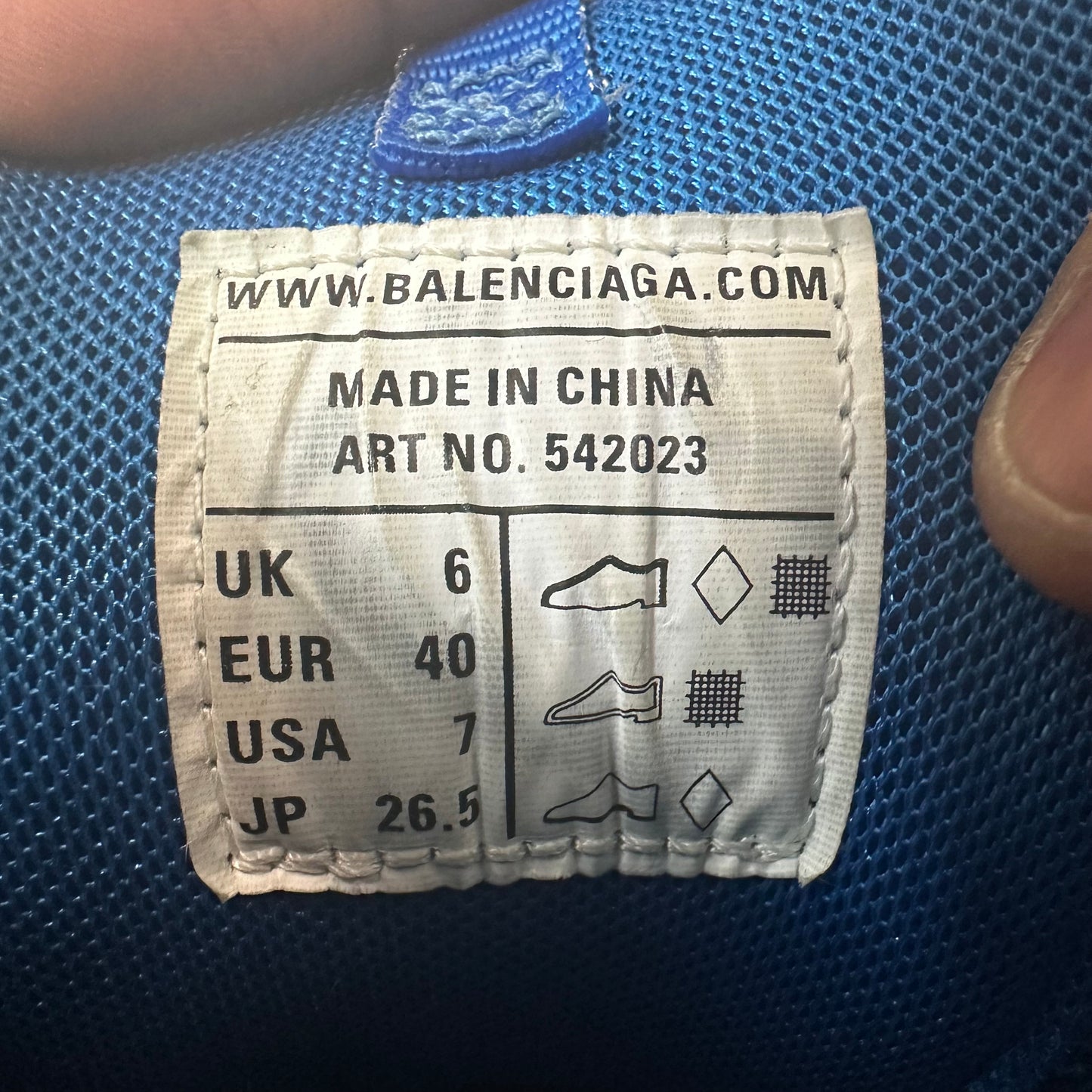 Balenciaga Track Runner Blue Grey Green Sneaker Sz 7 (40)