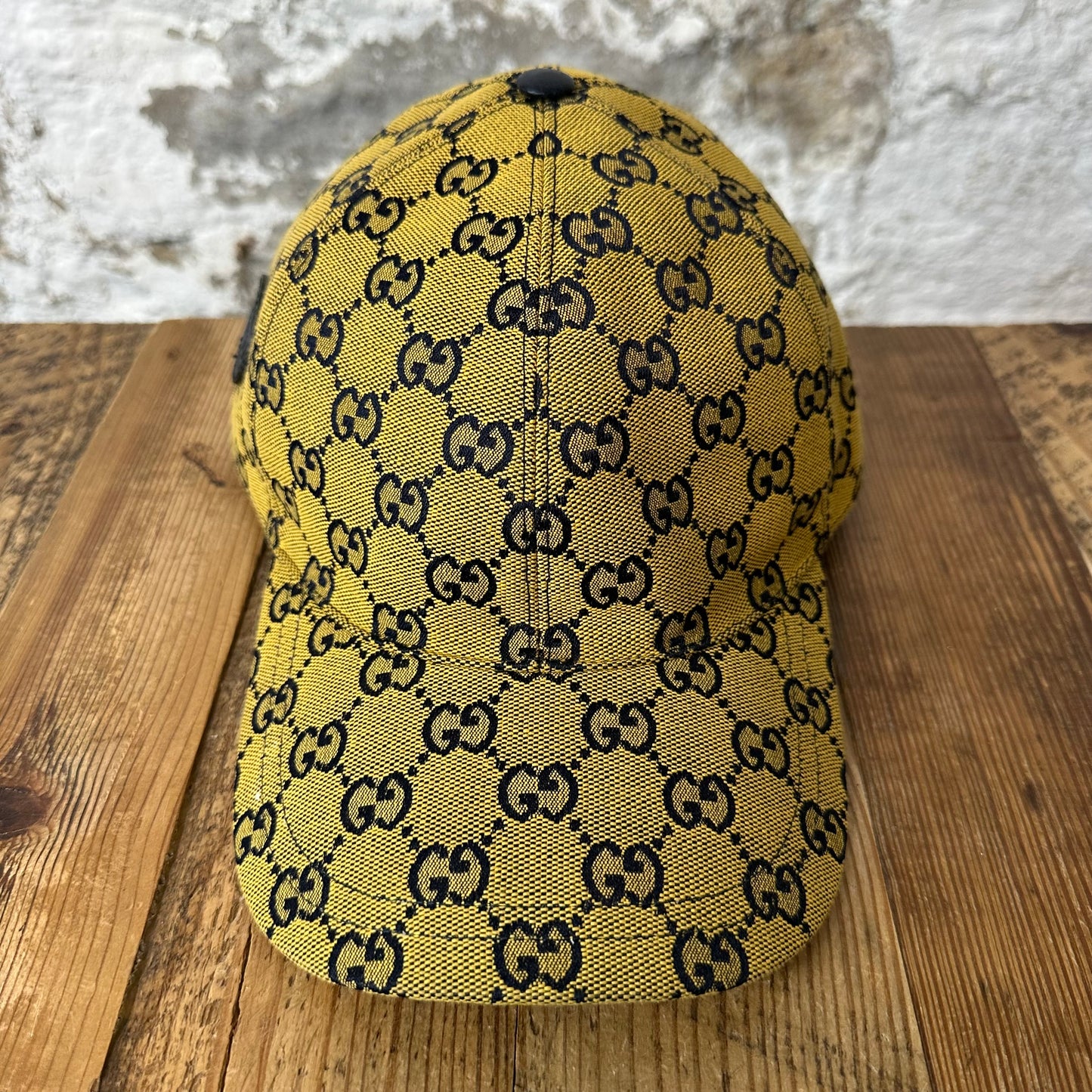 Gucci Yellow Monogram Hat Sz XXL