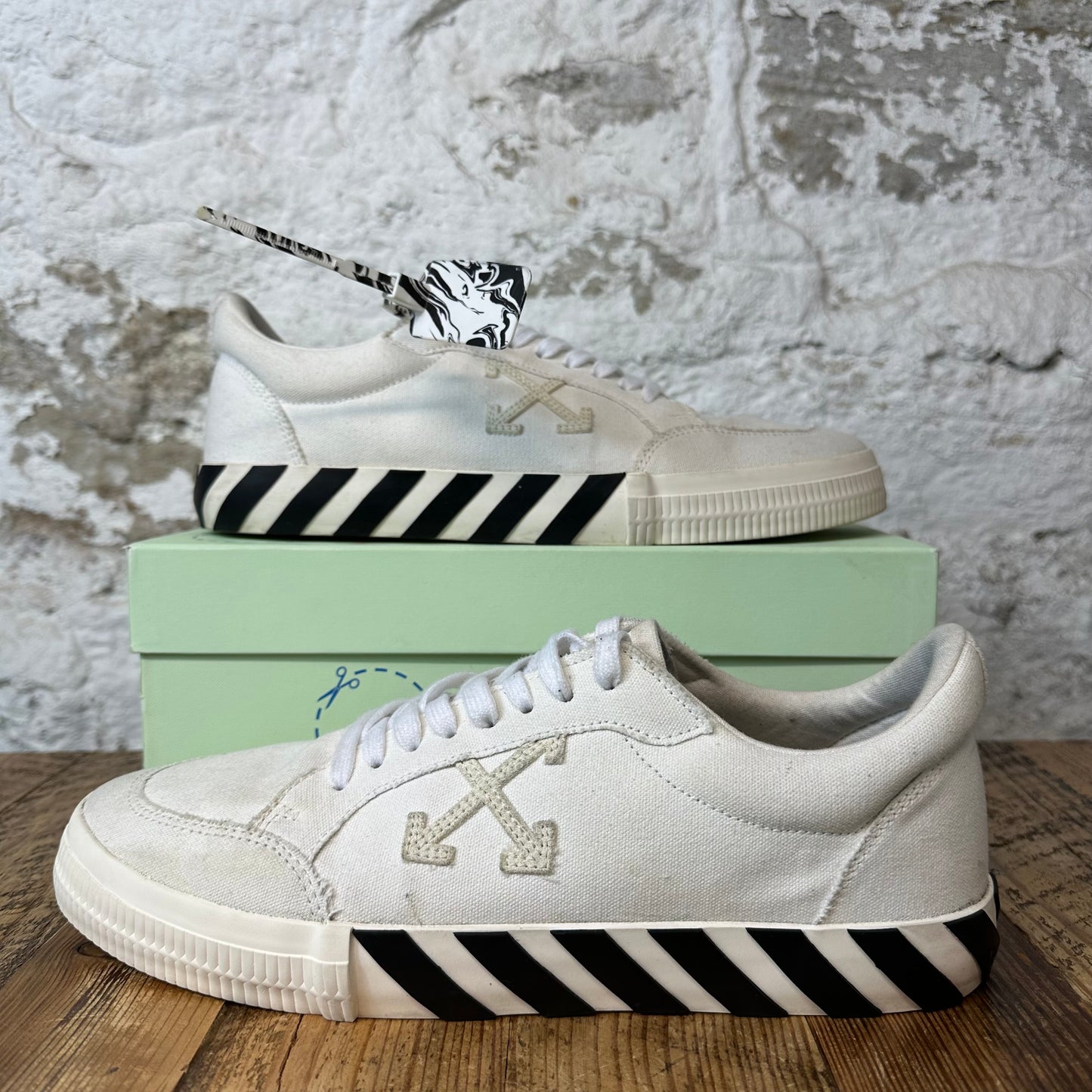 Off-White Cream Arrow White Vulc Sneaker Sz 13 (46)