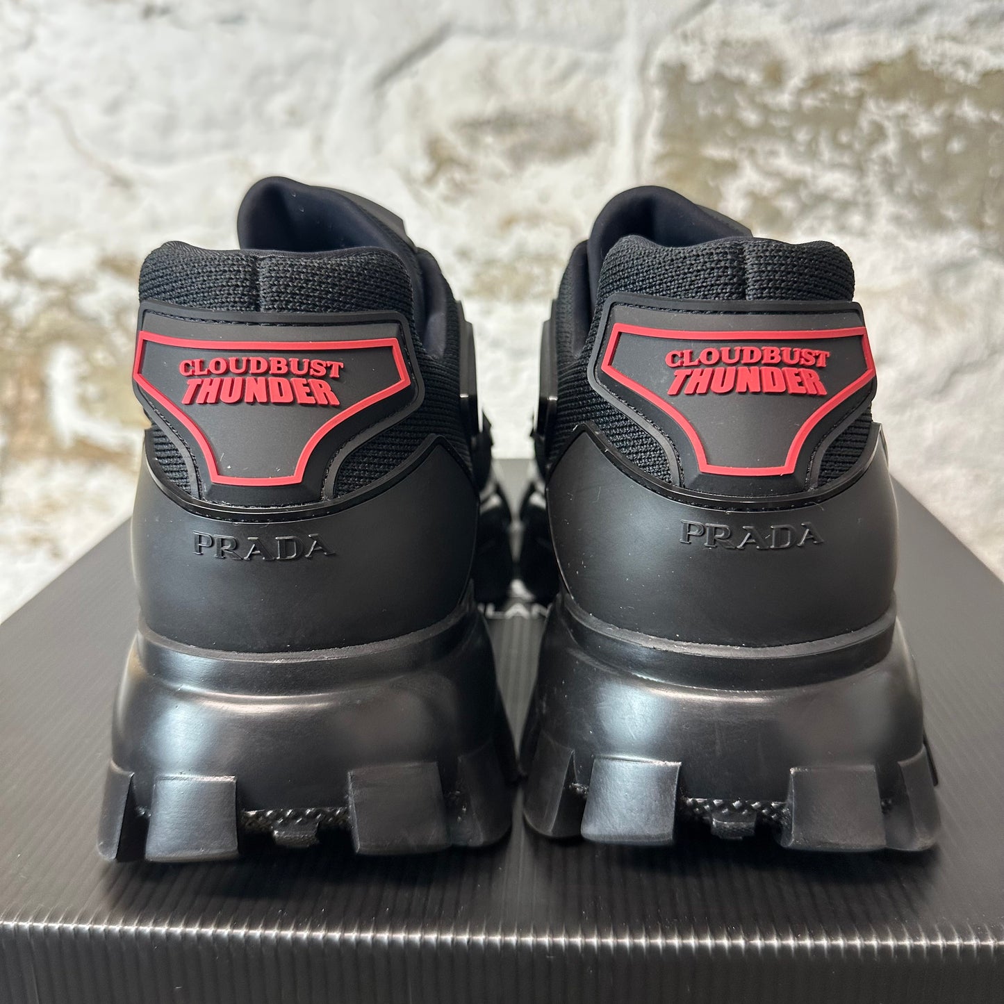 Prada Cloudbust Thunder Triple Black Sneaker Sz 9.5