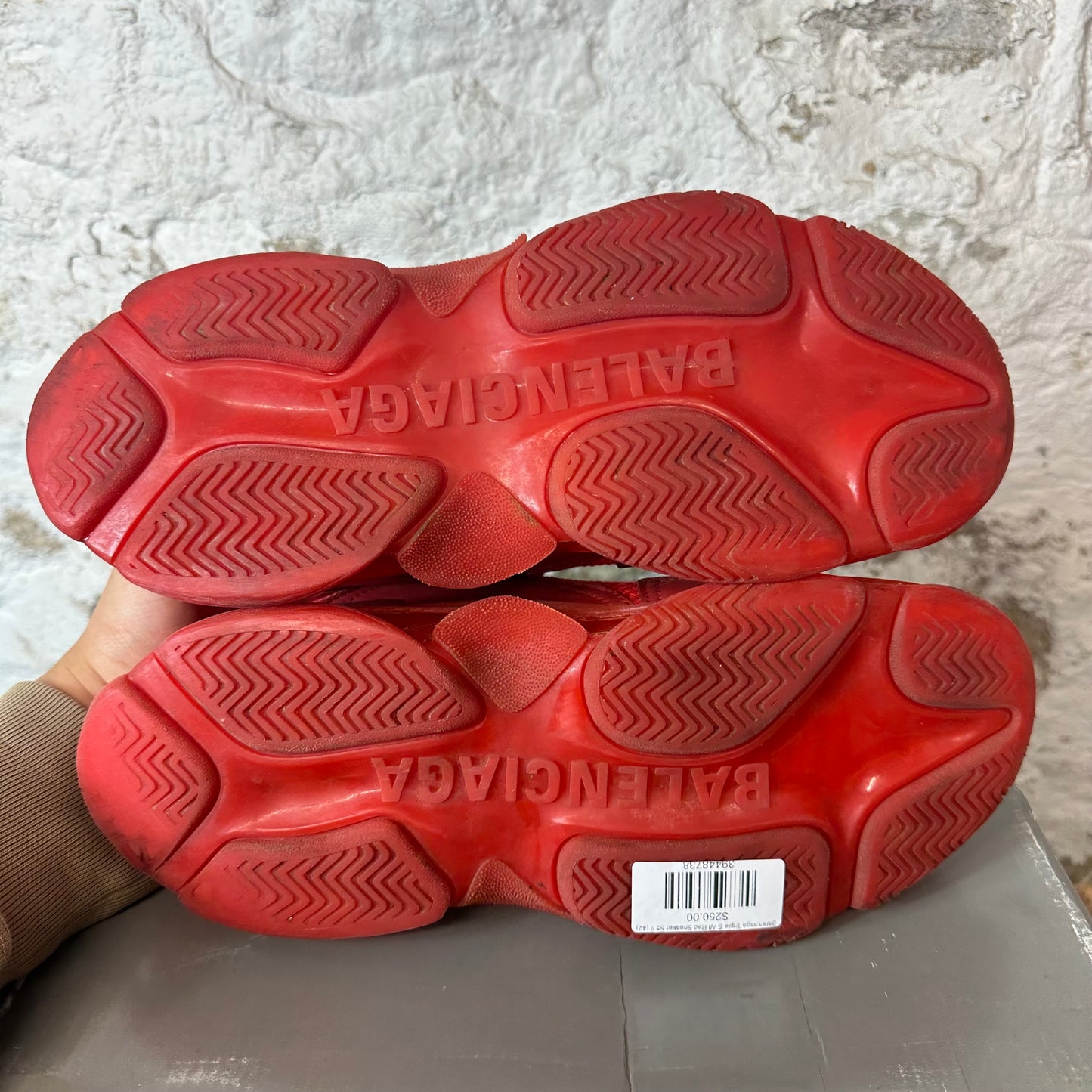 Balenciaga Triple S All Red Sneaker Sz 9 (42)