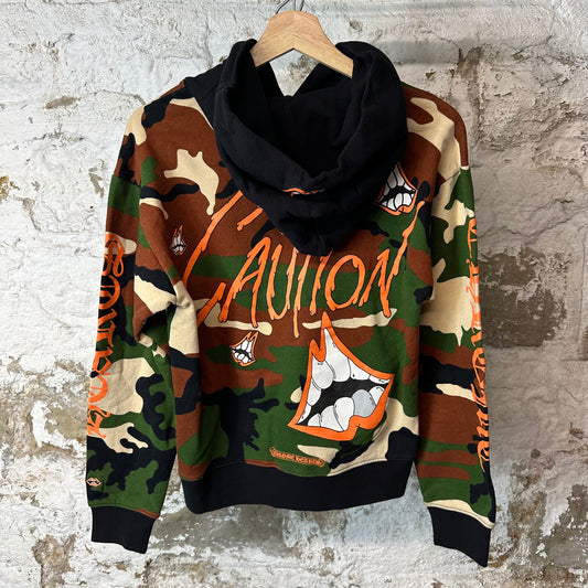 Chrome Hearts Matty Boy Caution Hoodie Camo Sz S
