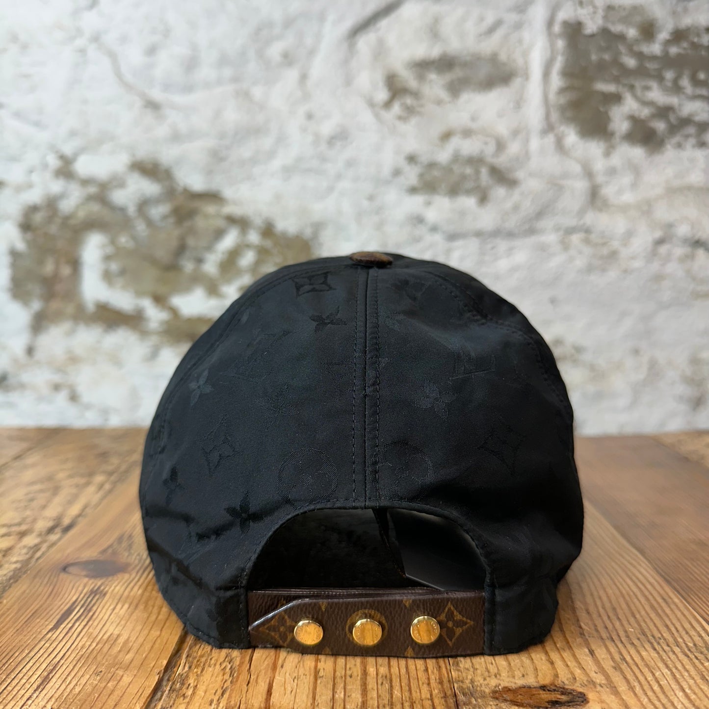 Louis Vuitton Black Brown Monogram Hat Sz L