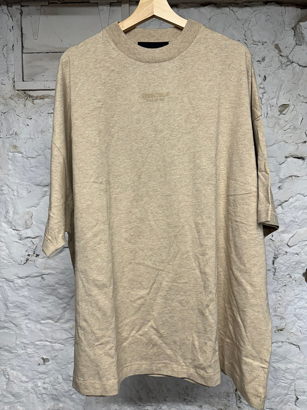 Fear of God Essentials Gold Heather T-Shirt Sz L DS