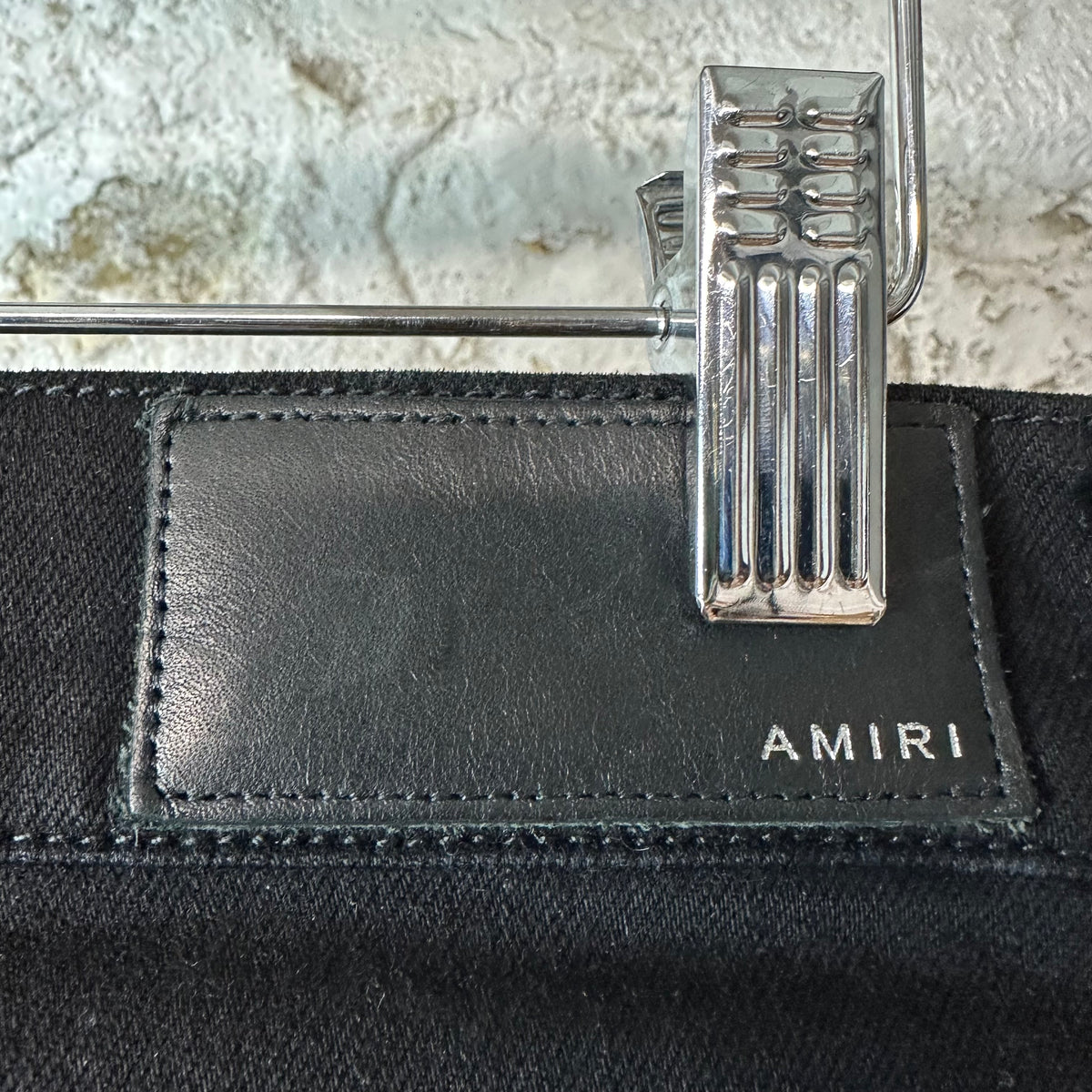 Amiri MX1 Blue Black Woven Black Denim Jeans Sz 30