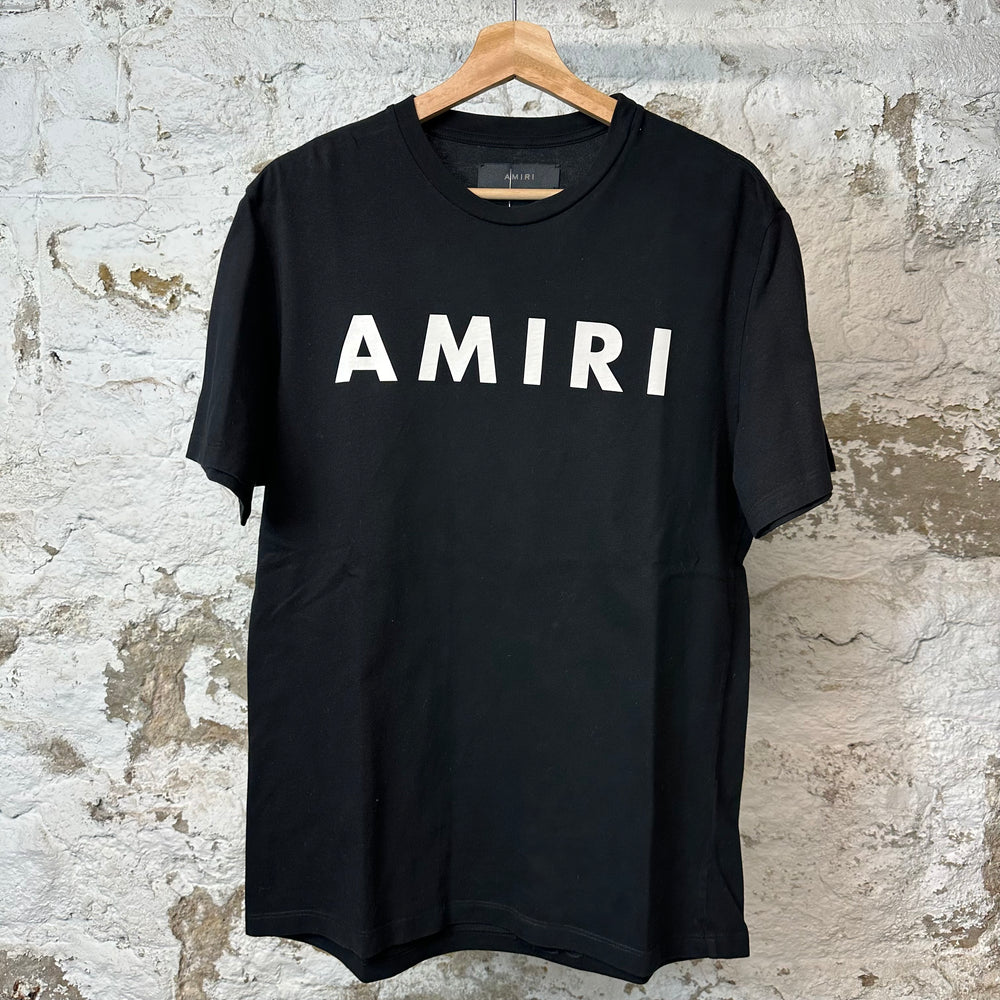 Amiri White Spellout T-shirt Black Sz S
