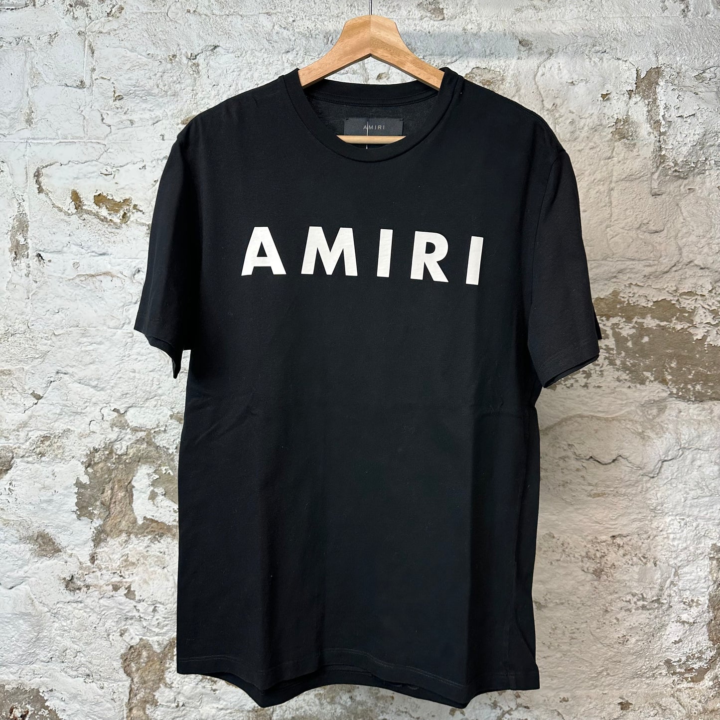 Amiri White Spellout T-shirt Black Sz S