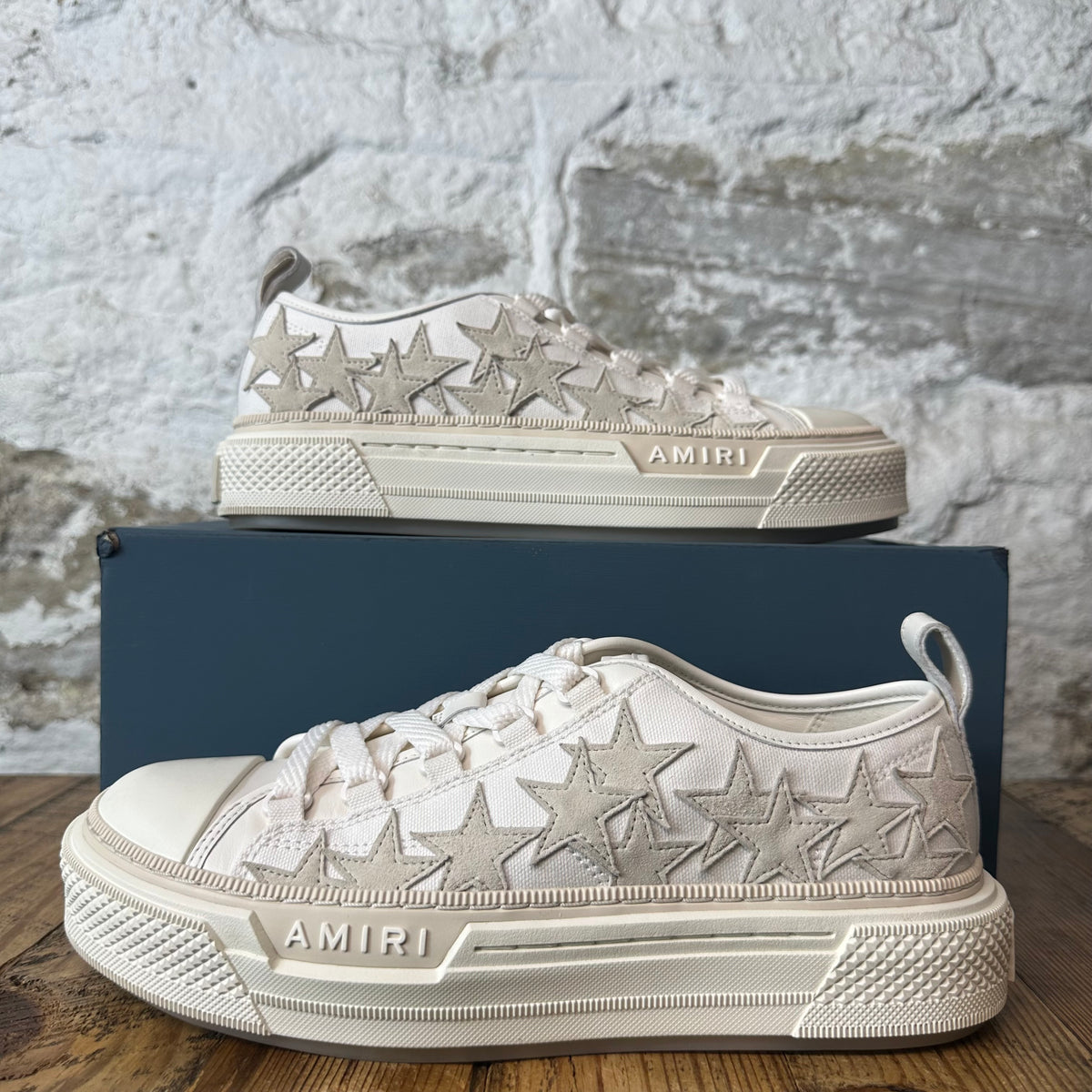 Amiri Beige Star Cream Court Sneaker Sz 8 (41)