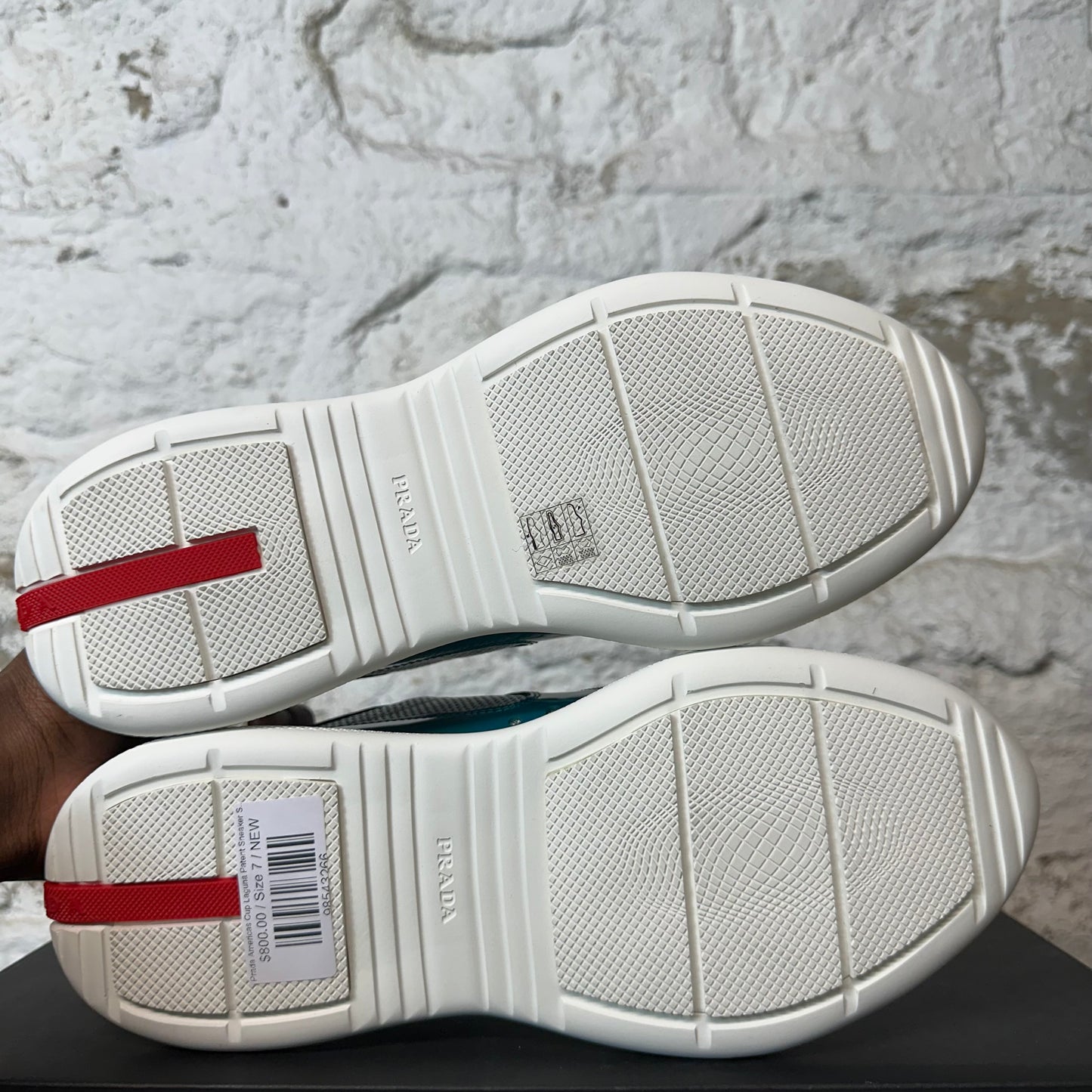 Prada Americas Cup Laguna Patent Sneaker Sz 7 DS