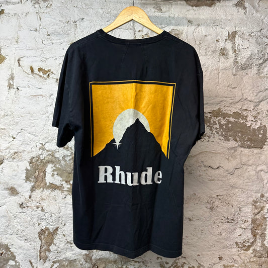 Rhude Orange Moon T-shirt Black Sz M