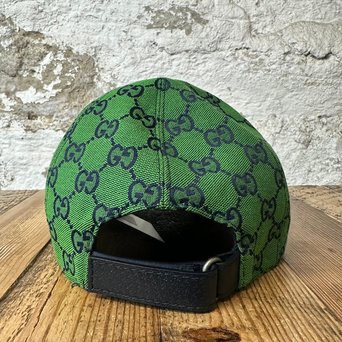 Gucci Green Monogram Hat Sz XXL
