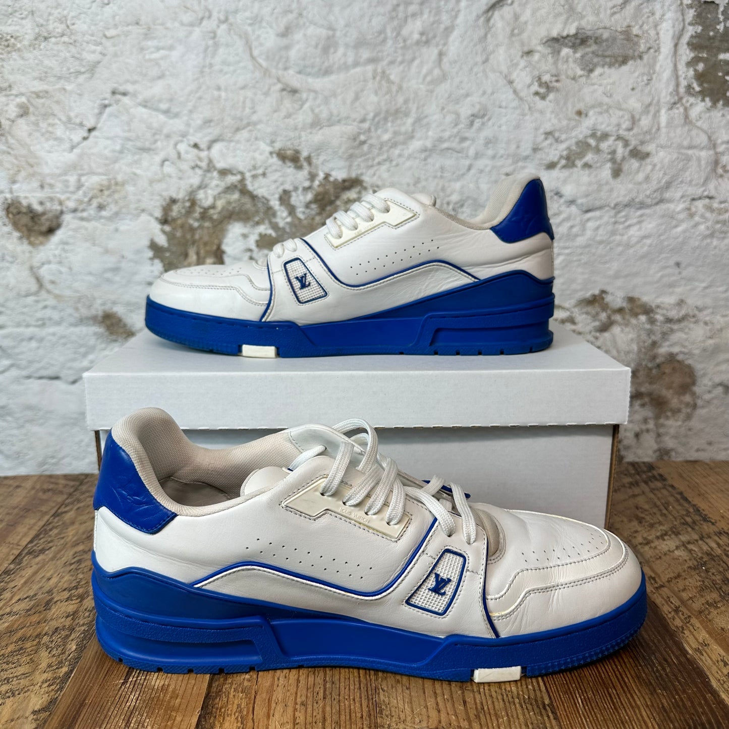 Louis Vuitton Blue White Trainer Sz 11 (9.5LV) No Box