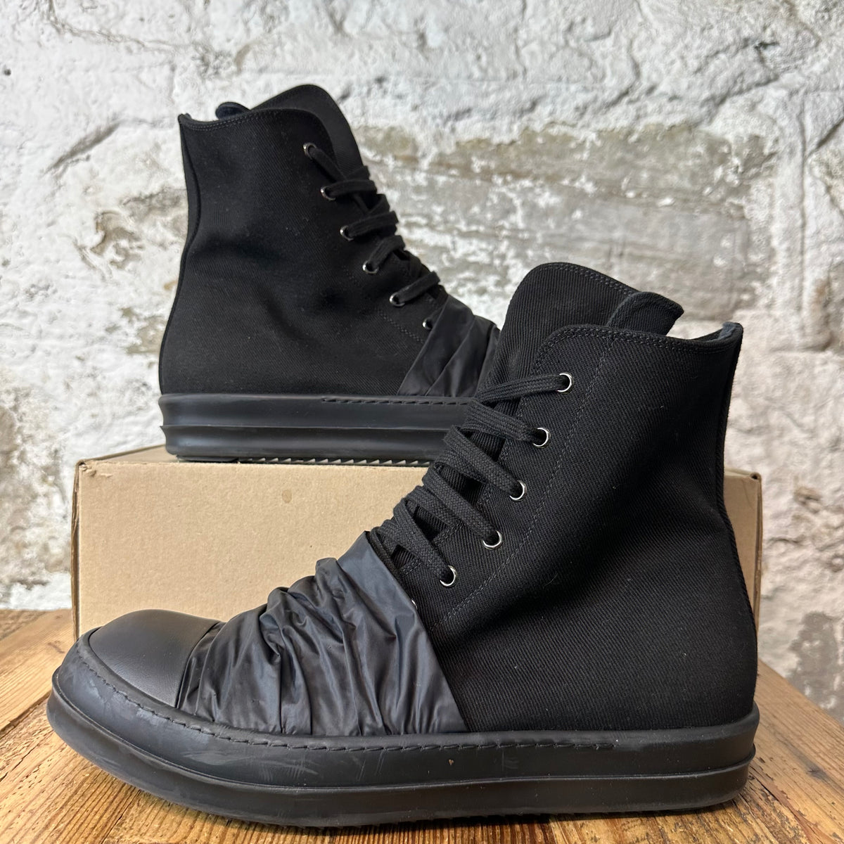 RIck Owens High Black Hustler Sneaker Sz 12 (45)