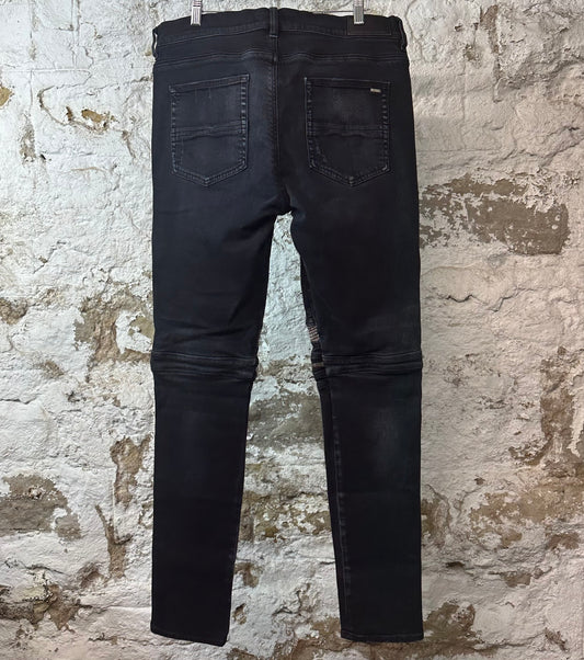Amiri MX2 Brown Paisley Black Denim Jeans Sz 36
