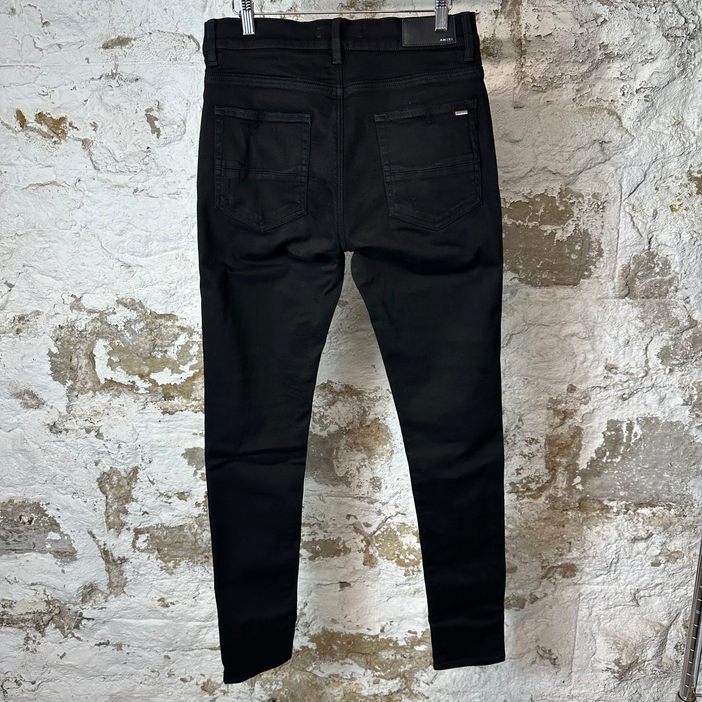 Amiri Plain Black Denim Jeans Sz 32