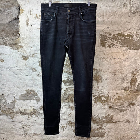Amiri Plain Black Denim Jeans Sz 31