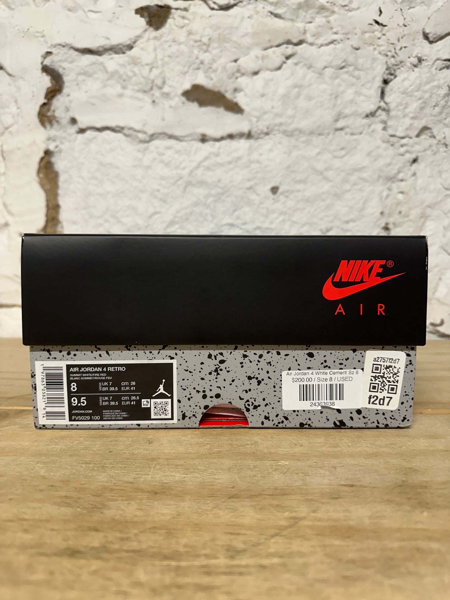 Air Jordan 4 White Cement Sz 8