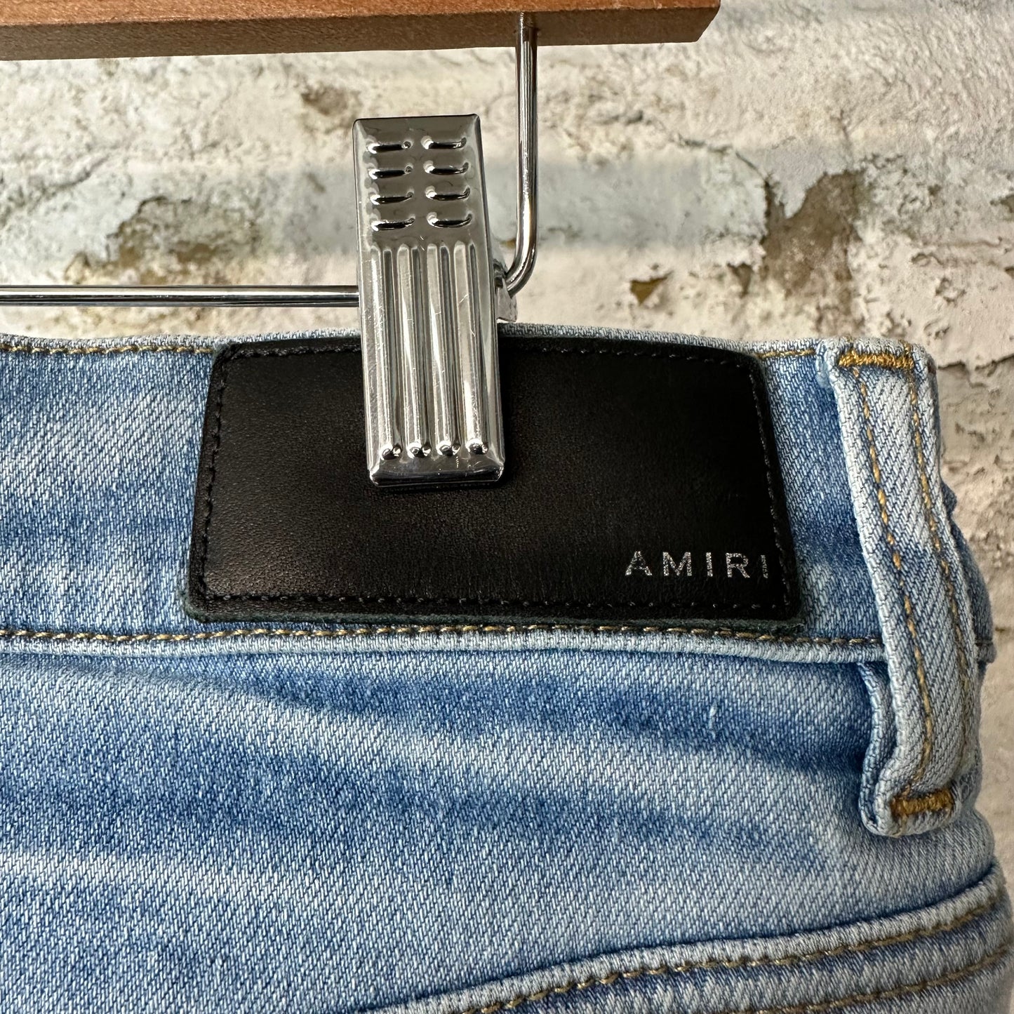 Amiri Starburst Spell Blue Denim Jeans Sz 30