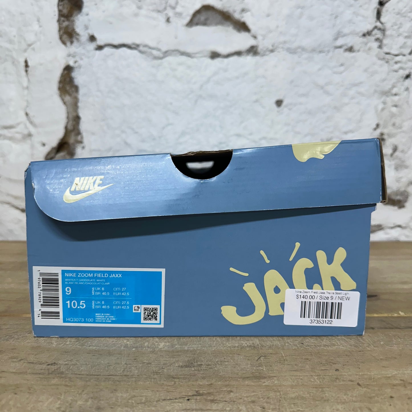 Nike Zoom Field Jaxx Travis Scott Light Chocolate Sz 9 DS